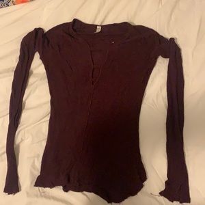 Free people maroon top